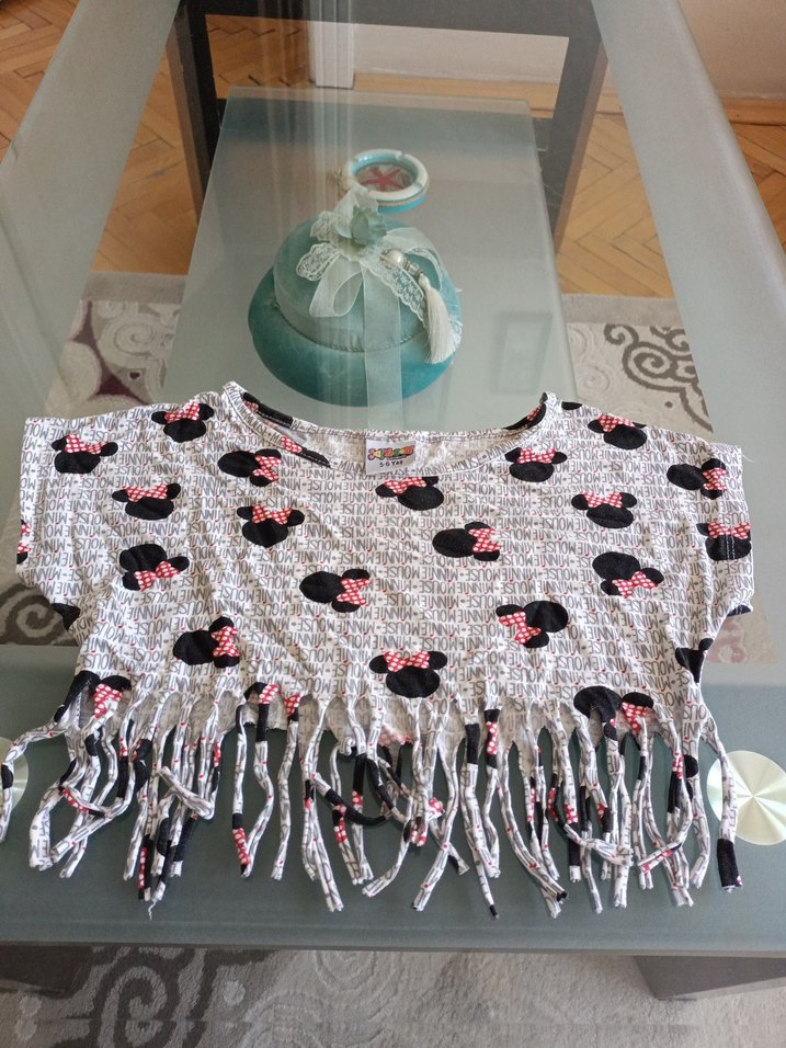 5-6 yaş krop Gri Kız Çocuk Örgü Püsküllü Panço - Görsel 2