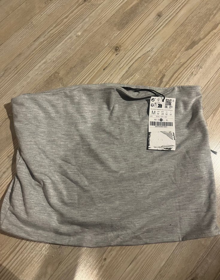 Stradivarius Gri straplez crop - Görsel 2