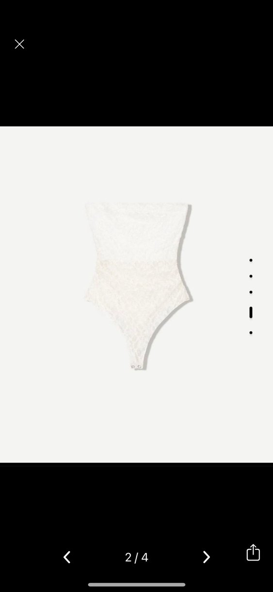 Zara Dantel Detaylı Straplez Midi Bustiyer - Görsel 2