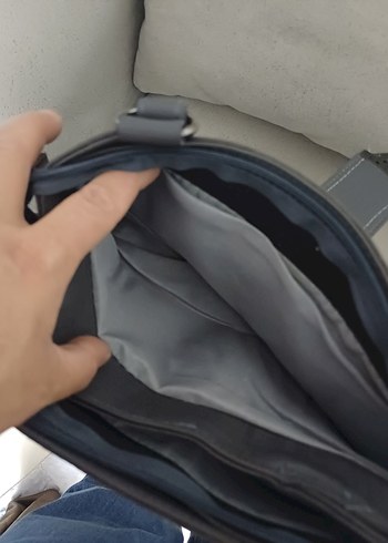 Gri Kadın Fermuarlı Günlük Çanta - Görsel 3