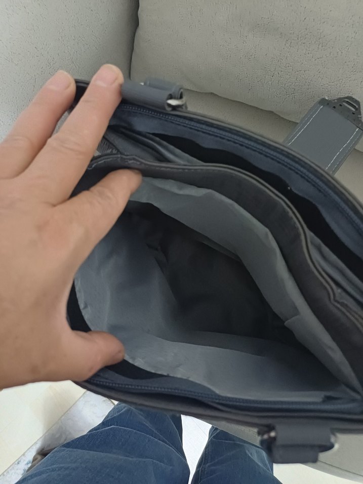 Gri Kadın Fermuarlı Günlük Çanta - Görsel 4