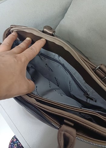 Kahverengi Deri Kadın Çanta - Görsel 7