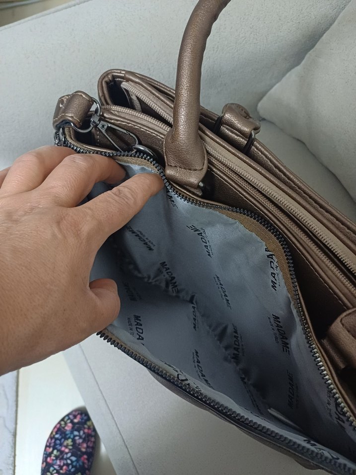 Kahverengi Deri Kadın Çanta - Görsel 5