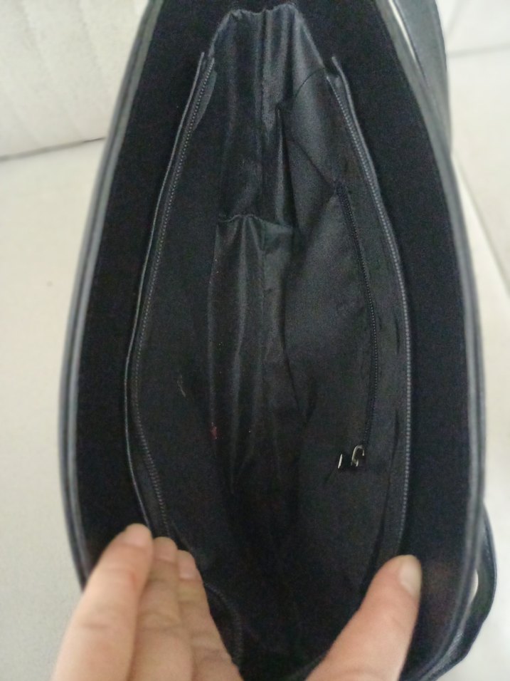 Siyah Deri Tokalı Kadın Çanta - Görsel 4