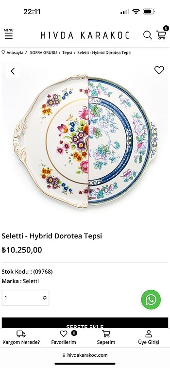 Seletti dorotea tepsi