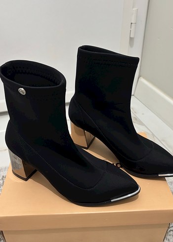 Gümüş topuklu streç bot - Görsel 2