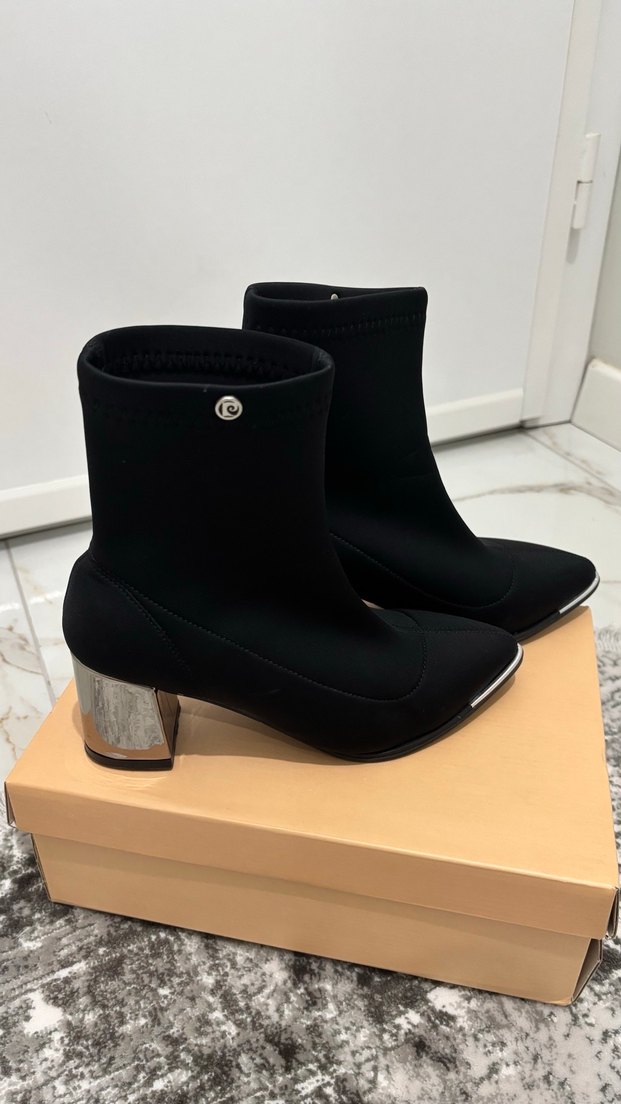 Gümüş topuklu streç bot - Görsel 3