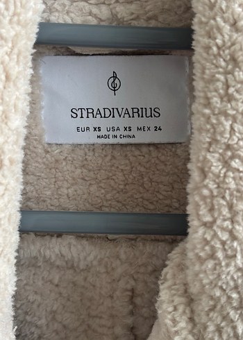 Stradivarius içi kürklü suni süet biker ceket - Görsel 3