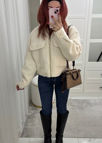 Zara bukle ceket - Görsel 5