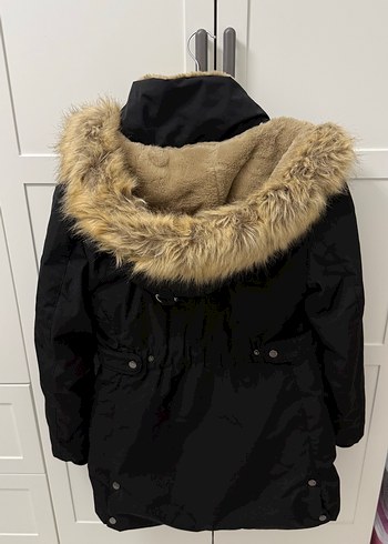 Kürklü kalın parke kaban - Görsel 8