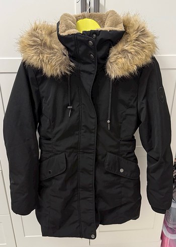 Kürklü kalın parke kaban - Görsel 4