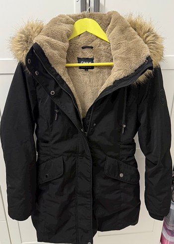 Kürklü kalın parke kaban - Görsel 5