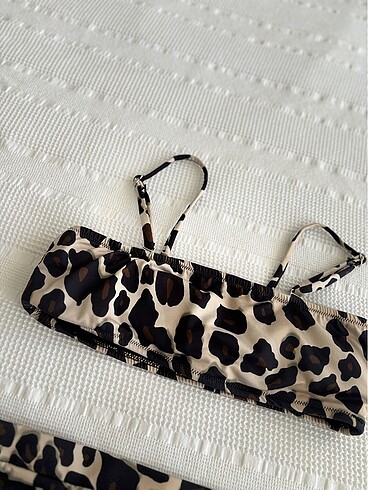 s Beden Leopar Desenli Bikini Takımı
