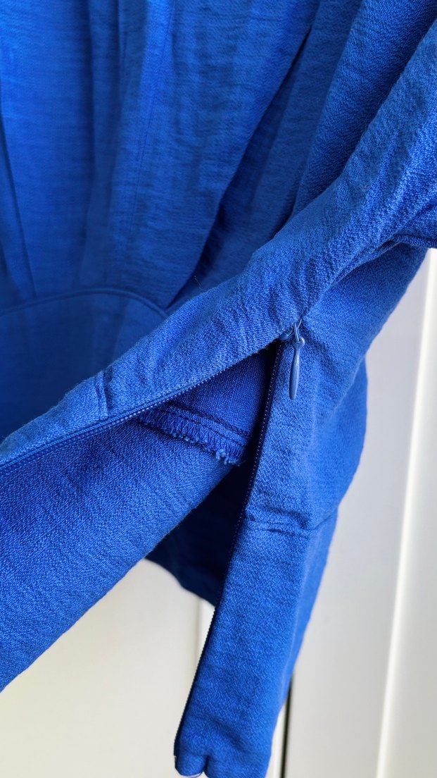 Ofis stili mavi bluz - Görsel 5