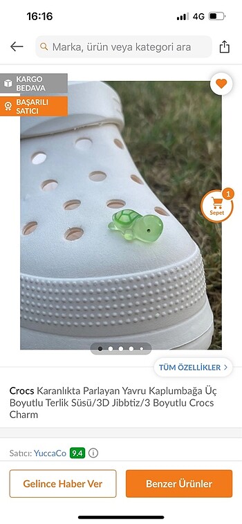  Beden 3D Crocs Süsü 4 adet