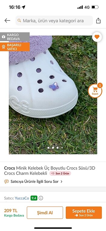 3D Crocs Süsü 4 adet
