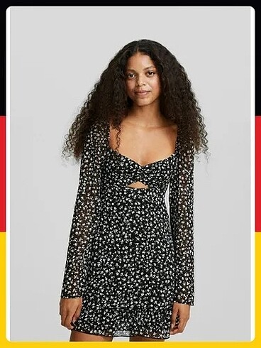 Bershka Bershka uzun kollu tül ebise