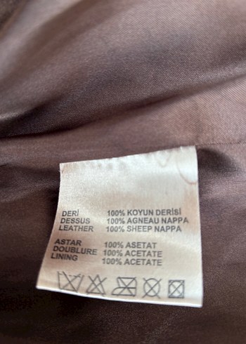m Beden kahverengi Renk Vintage Deri Ceket