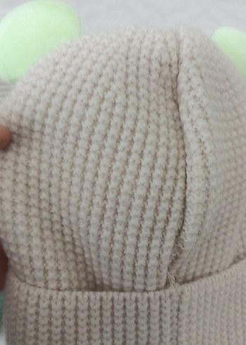 Nakışlı Bej Çocuk Bere - Görsel 3