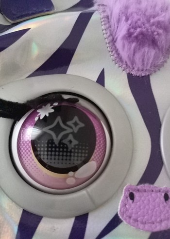 PURSE PETS METALLİC İNTERAKTİF MOR Zebra Desenli Kız Çanta - Görsel 8