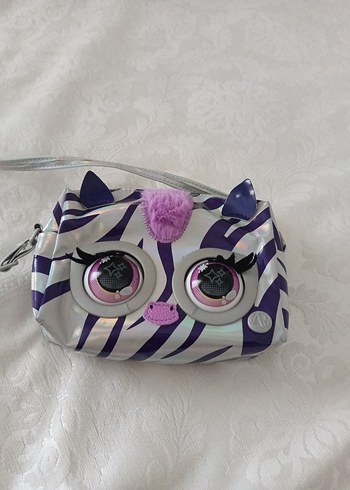 PURSE PETS METALLİC İNTERAKTİF MOR Zebra Desenli Kız Çanta - Görsel 7