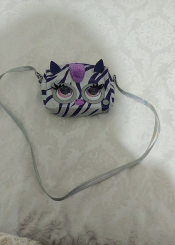 PURSE PETS METALLİC İNTERAKTİF MOR Zebra Desenli Kız Çanta - Görsel 10
