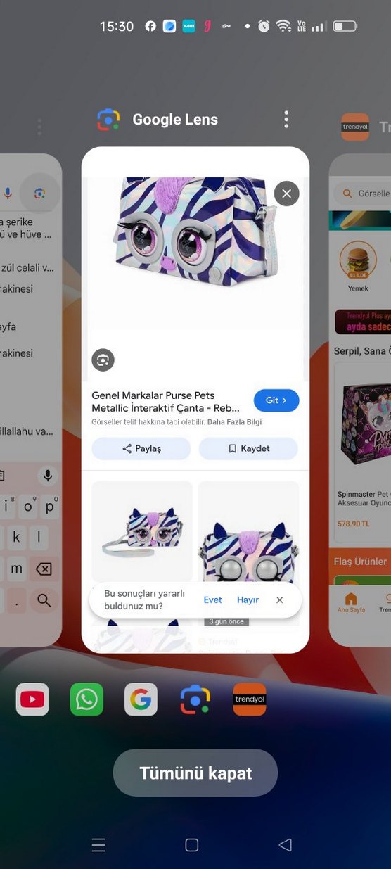 PURSE PETS METALLİC İNTERAKTİF MOR Zebra Desenli Kız Çanta - Görsel 3