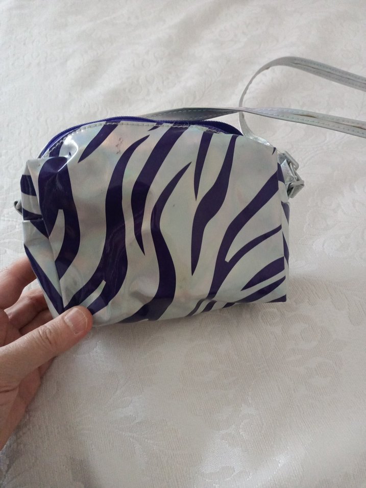 PURSE PETS METALLİC İNTERAKTİF MOR Zebra Desenli Kız Çanta - Görsel 5