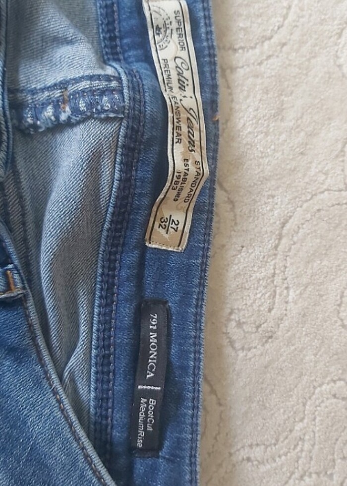 Dusuk bel kot pantolon - Görsel 2