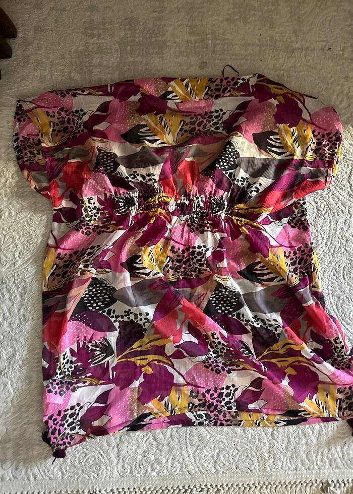 Basıc prınted kaftan plaj - Görsel 2