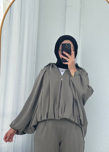 diğer Beden gri Renk Ayşan Oversize İkili Takım