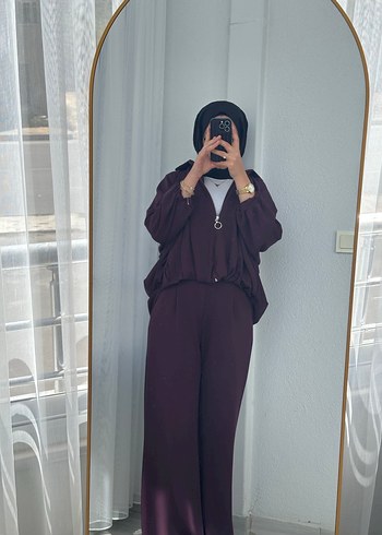 diğer Beden bordo Renk Ayşan Oversize Takım Stokta 