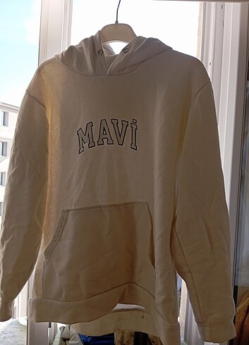 Mavi Jeans MAVİ YAZILI BEYAZ SWEATSHİRT 