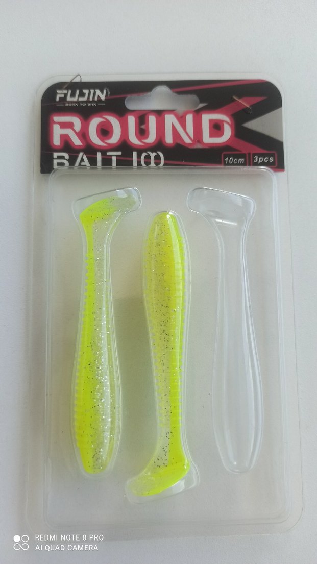 Fujin round bait avcı renkler Silikon Yemi 10 cm 4 tane olta yem - Görsel 2