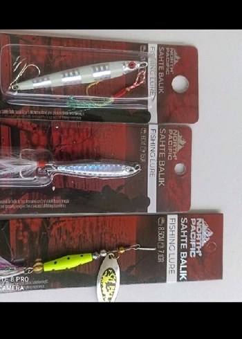 5 adet sahte olta balık yemi dalarlı rapala ve metal jig - Görsel 2