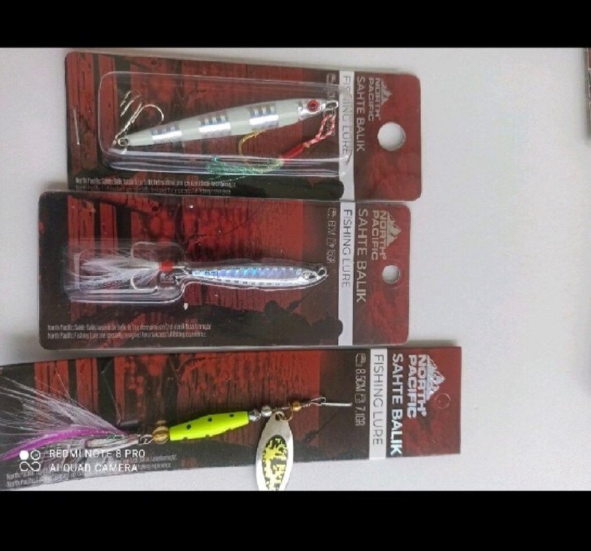 5 adet sahte olta balık yemi dalarlı rapala ve metal jig - Görsel 2