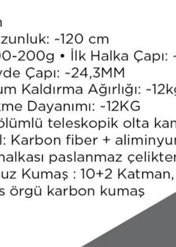 420 cm surf olta kamışı 100-200 g gram atarlı taş North pasific - Görsel 4