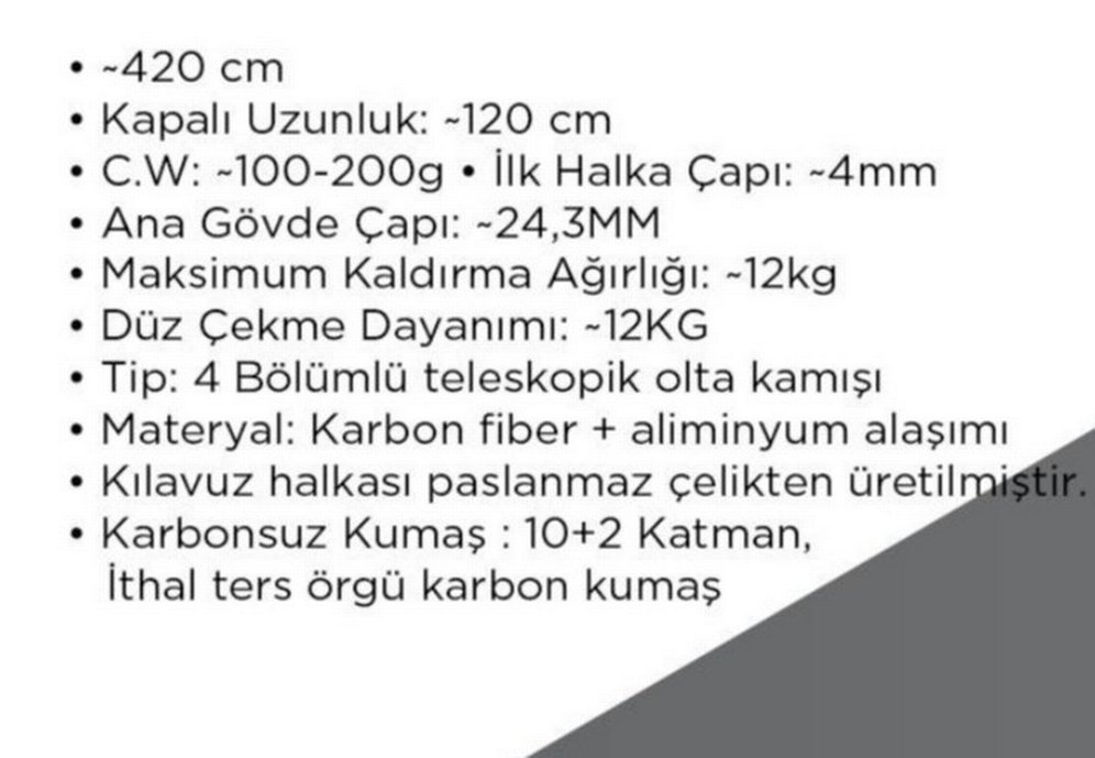 420 cm surf olta kamışı 100-200 g gram atarlı taş North pasific - Görsel 4