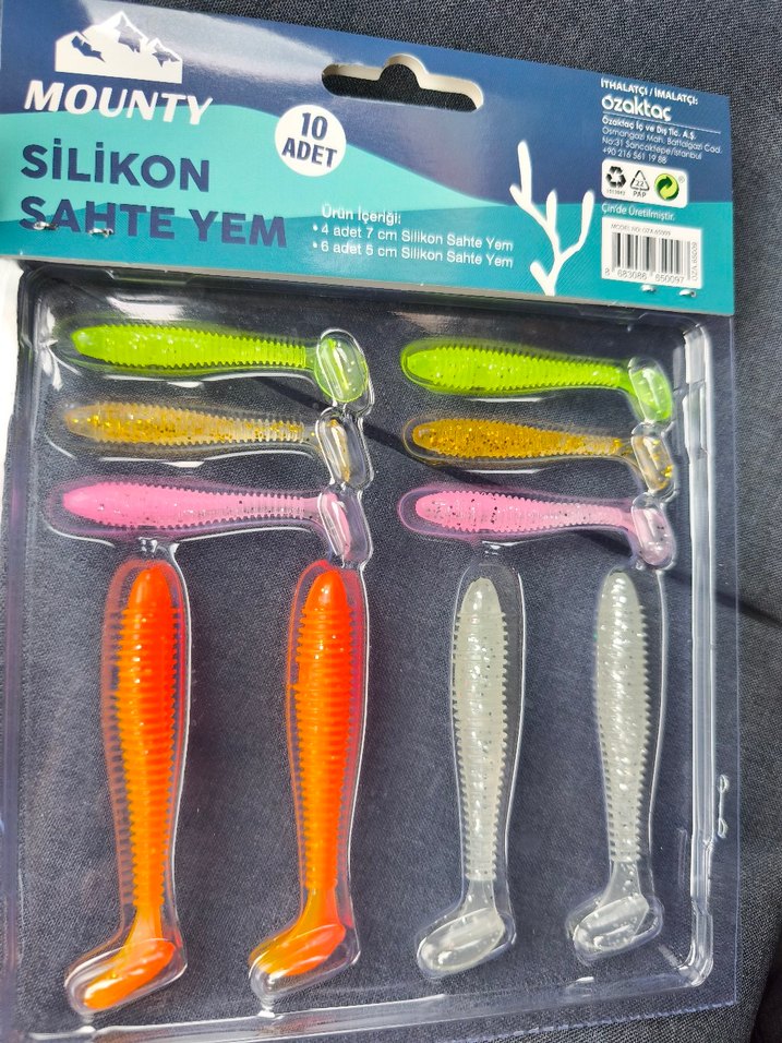 34 silikon yem. 10 tane mounty.10 north pasific. 4 fujin round - Görsel 3