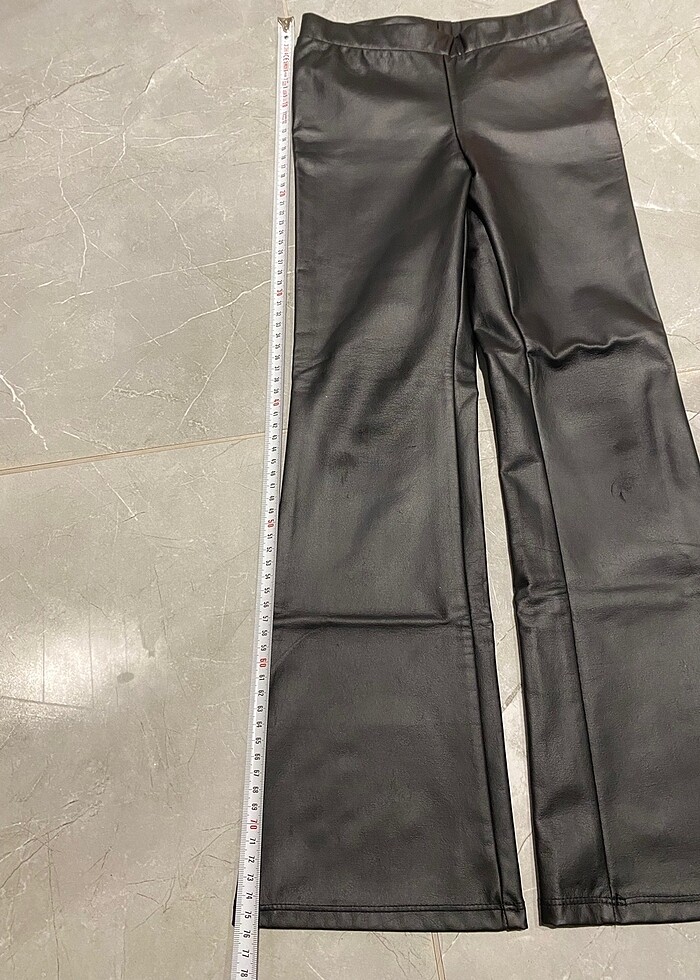 H&m deri ispanyol paça pantolon - Görsel 2