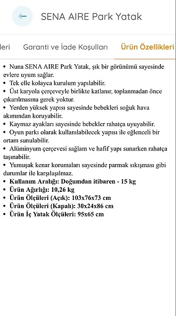 Nuna park yatak - Görsel 6