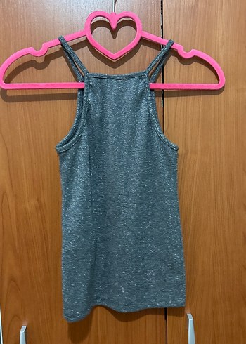 Gri Mini Örme İnce Askılı Atlet - Görsel 2