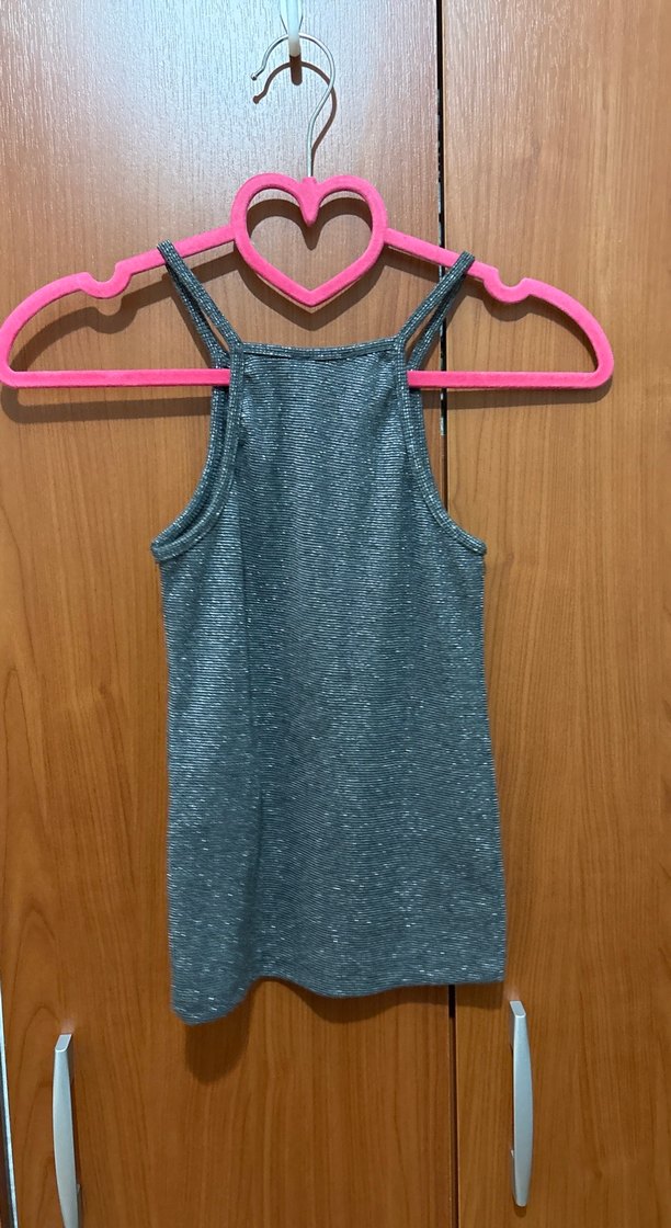 Gri Mini Örme İnce Askılı Atlet - Görsel 2