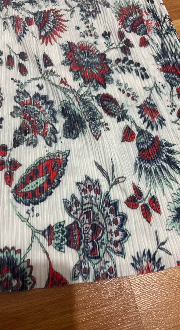 Renkli Piliseli Bohem Kadın Kumaş Pantolon - Görsel 2