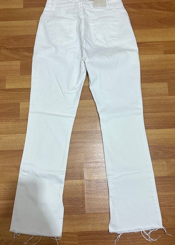 Yüksek Bel Beyaz jean - Görsel 2