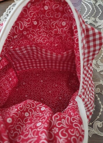  Beden kırmızı Renk Çok amaçlı çanta makyaj yemek çantası olarak da kullanılabilir b