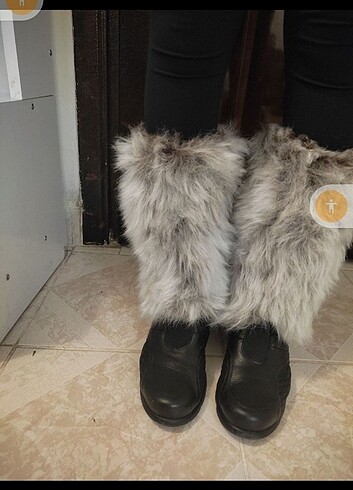 Uzun tüylü peluş tozluk lastikli 35 cm 