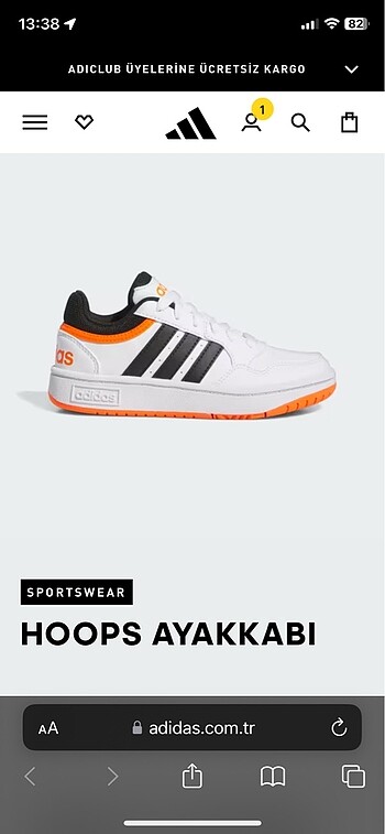 çok az kullanılmış adidas ayakkabı