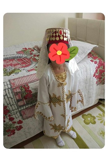 İşlemeli Beyaz Uzun Kadın Kına Elbisesi - Görsel 4