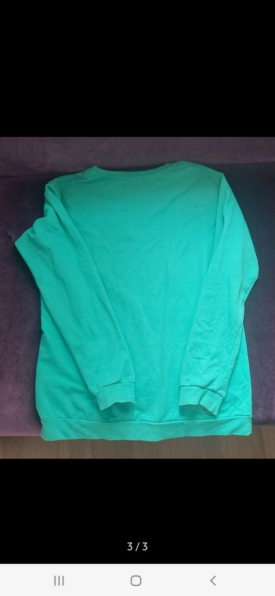 Turkuaz Baskılı Erkek Sweatshirt - Görsel 3